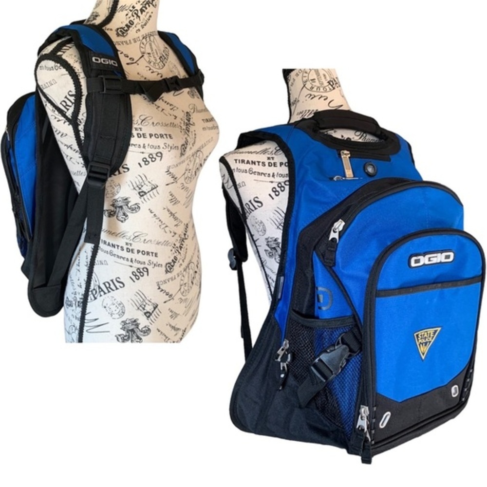 nwt Ogio Techspecs Street Multi Pocket Canvas Backpack NJ State Police Logo